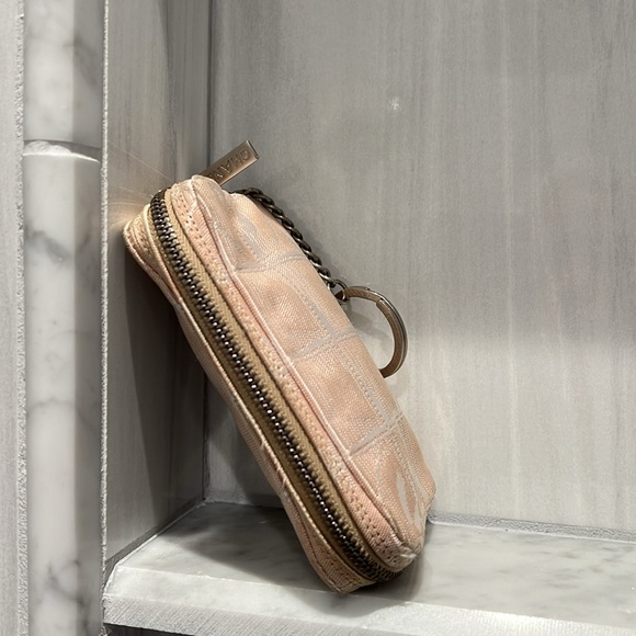 CHANEL Travel Line Coin Purse Case Beige Tan EUC - Picture 6 of 12